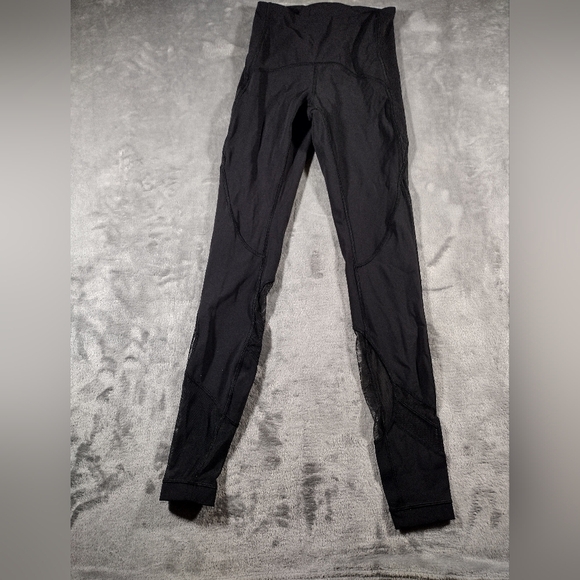 lululemon athletica Pants - Lululemon Clear The Court Tight 28” Black Size 4 Luxtreme Mesh High-rise